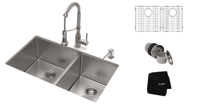 Plumbing Double Stainless Steel under mount kitchen sink