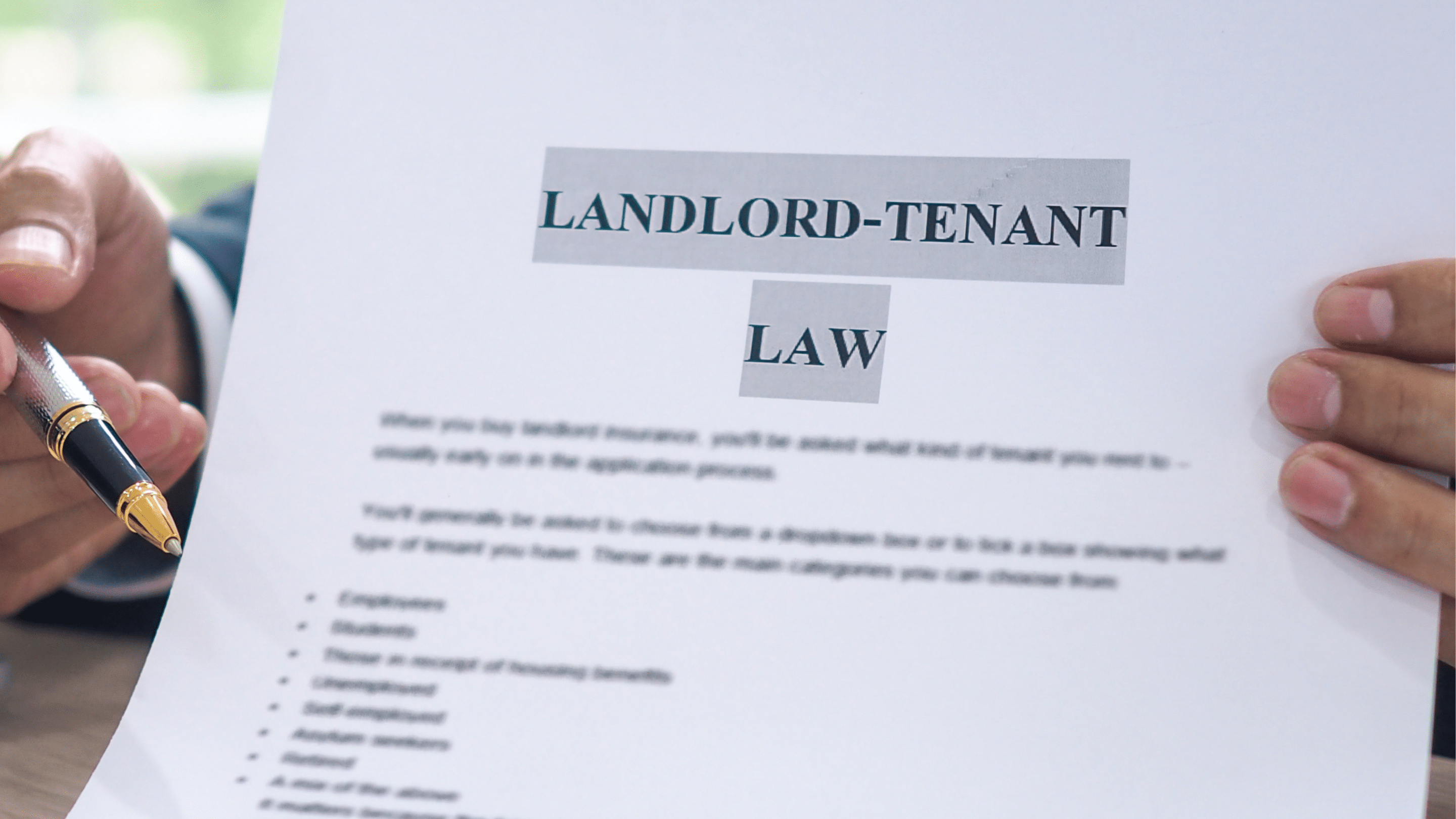 Landlord- Tenant Laws