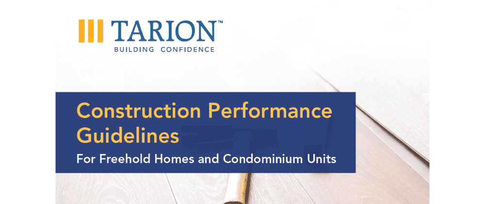 Tarion Construction Performance Guidelines